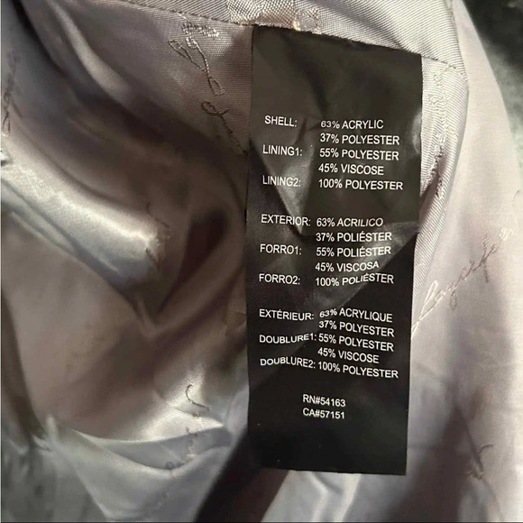 Karl Lagerfeld Long Line Pea Coat - Picture 3 of 4